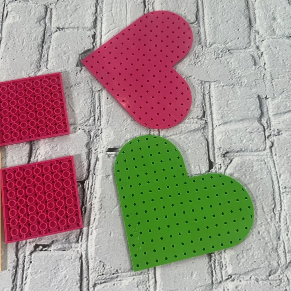 Mega Blok Bloks Heart Girl Baseplates Replacement Add-on Pieces Parts Lot of 8